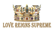 "LOVE REIGNS SUPREME" WITH CROWN TEE FOR MEN IN WHITE