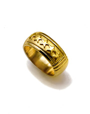 MEN'S 18K GOLD FIVE STAR RING