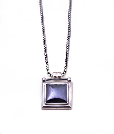 STERLING SILVER SQUARE PENDANT