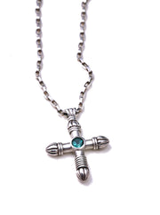 THE ABUNDANCE CROSS WITH GREEN TOURMALINE