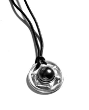 SIX POINT HEMATITE PENDANT ENCIRCLED WITH STERLING SILVER