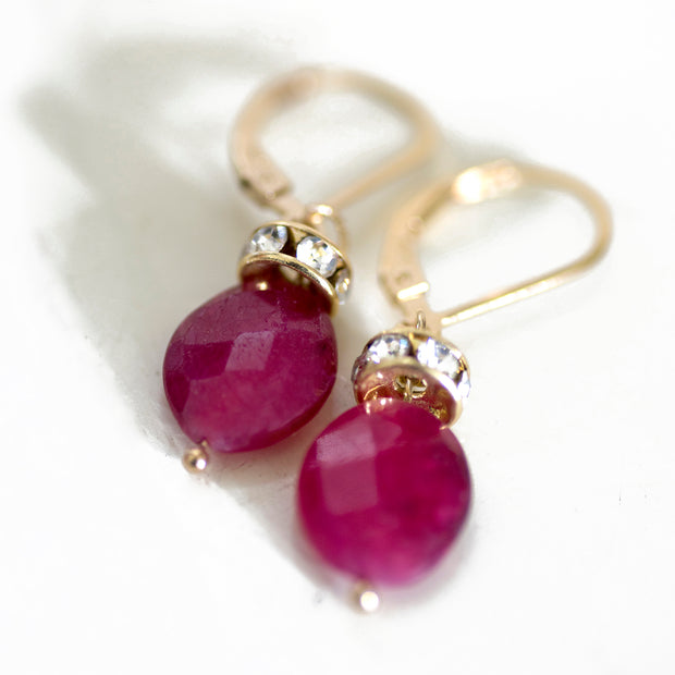 RUBY DROP EARRINGS