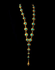 18K GOLD TURQUOISE-Y-NECKLACE